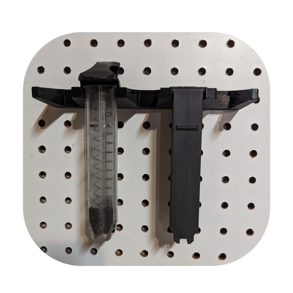 Hammy3DPrints Mount for Keltec CP33 / CMR30 / PMR30 Mags - Pegboard/Metal Pegboard/Skadis/etc. | Magazine Holder Storage Rack (Squarelok)