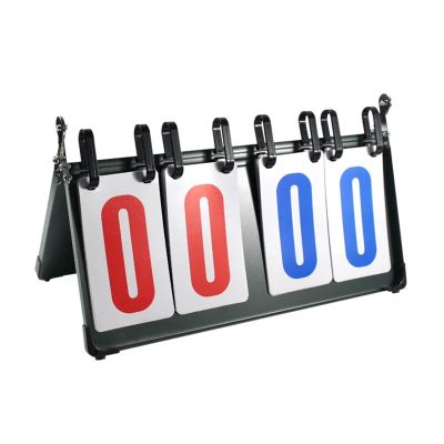 UNbit Portable Table Top Scoreboard Flip Four-Digit Scoreboard Basketball Multi Sports Score Flip Scoreboard Score Keeper Scoreboards