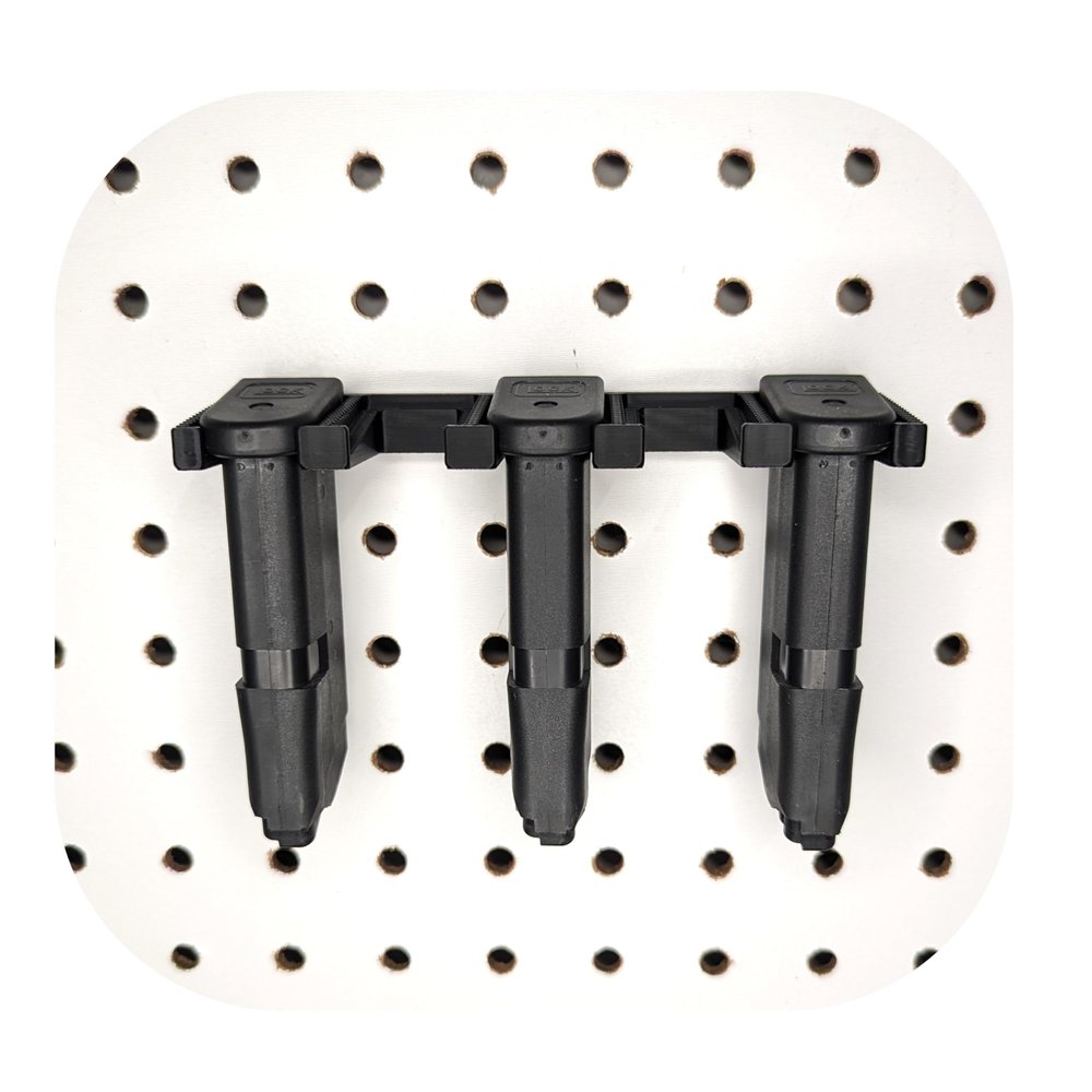 Hammy3DPrints Mount for Glock 42 Mags - Pegboard/Metal Pegboard/Skadis/etc. | Magazine Holder Storage Rack (Skadis)