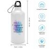20oz Bible Verses Scripture Quotes Aluminum Water Bottle with Hanging Buckle Team Water Bottles for Climbing Adventure Fishing, Sport Mon Gifts, Keep Drinks Hot & Cold, White view 2