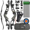 62 Inch Hunting Recurve Bow Kit for Adult Gordon Limbs ILF Interface 30-60Lbs Archery Right Hand Recurve Bow (Black, 30 Lbs) view 1