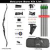 62 Inch Hunting Recurve Bow Kit for Adult Gordon Limbs ILF Interface 30-60Lbs Archery Right Hand Recurve Bow (Black, 30 Lbs) view 2