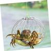 FOYTOKI Crab Pots Crabbing 2pcs Steel Wire Crab Catcher Cage Reusable for Sea Fishing Random Color view 4