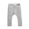 DINGDONG'S CLOSET Infant Baby Toddler Bowknot Leggings Solid Ribbed Pants Toddler Bottoms(Grey, 18-24M)