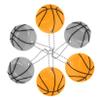 WHAMVOX 6pcs Reflective Basketball Pendant Keychain for Bag Cute Reflective Charms Reflectors for Backpacks Strollers and Handbags for Basketball view 1