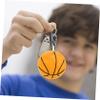 WHAMVOX 6pcs Reflective Basketball Pendant Keychain for Bag Cute Reflective Charms Reflectors for Backpacks Strollers and Handbags for Basketball view 3