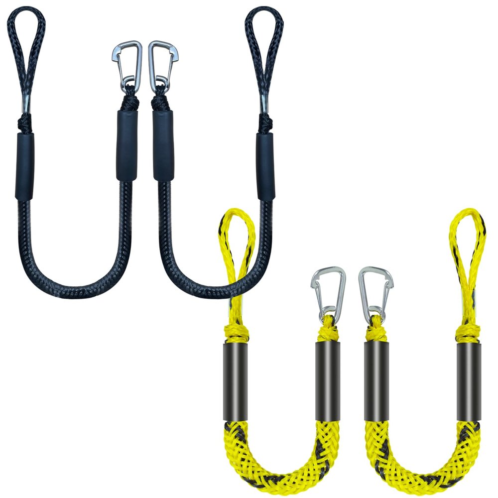 4FT*2+3FT*2 Bungee Dock Line with Stainless Steel Clip Boat Accessories