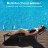 Folding Camping Cots,200kg(Max Load),Tri-fold,Adjustable 4-Position Adults Reclining Folding Chaise with Pillow,for Patio Office Traveling Gear Supplier, Home Lounging and Beach Vocation 75cm view 3