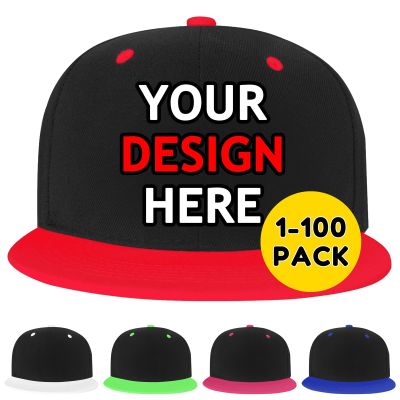 NineFit Basics Custom Hats Design Your Own Personalized Snapback Hat for Men Women Customized Hats Hip Hop Hats Trucker Hats Add Logo Text Photo, Black-06