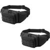 BudgetBundles US 1-2 Pc Tactical Pistol Pouch Waist Gun Pack Bag Fanny Packs Concealed Carry (Black,1 Pack) view 3