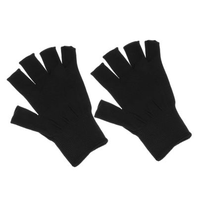 Holibanna Men's Half Finger Gloves Uv Protection for Nail Art Sunblock Gloves for Outdoor Cycling Climbing