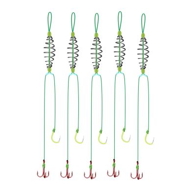 Fishing Hooks Trap Fishing Hooks Carp Fishing Baits Hook Lure with Fishing Spring Carp Feeder 5 Assem Fishing Tool Kit Fishing Supplies (Color : 10, Size : 5pcs)