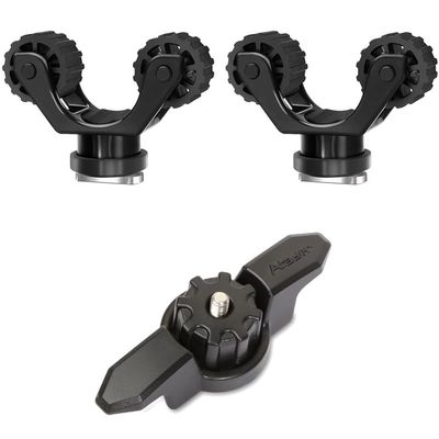 Kayak Paddle Holder and Line Cleat for Kayak Track Mount, Kayak Rail Mount Accessories for Kayak Fishing