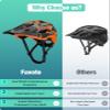 Favoto Mountain Bike Helmet - Duall Shell Lightweight MTB Helmet Bicycle Helmet Adjustable for Adults Men Women Youth CPSC Certificated, Large view 2