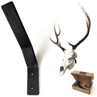 VMSIXVM European Mount Skull Hanger, Large Deer Skull Wall Hooker for Hanging Deer Head, Buffalo, Pronghorn, Bear and Other Medium Animals, Euro Mount Hanger with Easy Install Kit for Indoor Outdoor