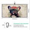 IDOWMAT Animals Golf Towel 16"x24" Microfiber Glof Towels for Golf Bag, Waffle Pattern Golf Club Cleaning Towel with Carabiner Clip Golf Gift for Women & Men, Watercolor Pet Dog Flowers Beige view 3