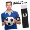 PartyKindom 2pcs Elastic Soccer Captain Armbands Sports Arm Bands for Soccer Basketball Volleyball Easy Recognition Letters and Stretchable Design for Youth and Adults view 4