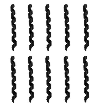 10Pcs Bike Frame Protector Outer Brake Gear Cable Wrap Spiral Sleeve Black