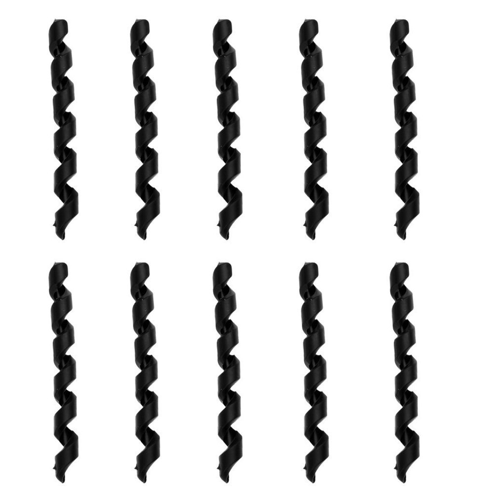10Pcs Bike Frame Protector Outer Brake Gear Cable Wrap Spiral Sleeve Black