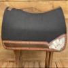 Western Saddle Pad for Horses with Reinforced Spine  Hand-Painted Playing Cards on Genuine Cow Leather, Heavy Duty Moisture-Wicking Felt for Comfort view 1