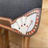 Western Saddle Pad for Horses with Reinforced Spine  Hand-Painted Playing Cards on Genuine Cow Leather, Heavy Duty Moisture-Wicking Felt for Comfort view 4