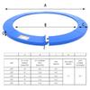 WOCARKS Trampoline Pad, 10ft 12ft 14ft 15ft 16ft Trampoline Replacement Safety Pad, Waterproof and Tear-Resistant Safety Spring Cover Round Frame Pad (Blue) (Blue, 10FT) view 2