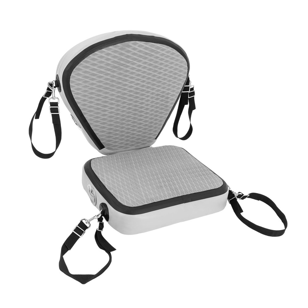 Kayak Seats, Universal Kayak Inflatable Seat with Backrest, Padded Thicken Cushion Kayak Seat, Adjustable Strap and Comfortable Breathable EVA Material (Grey)
