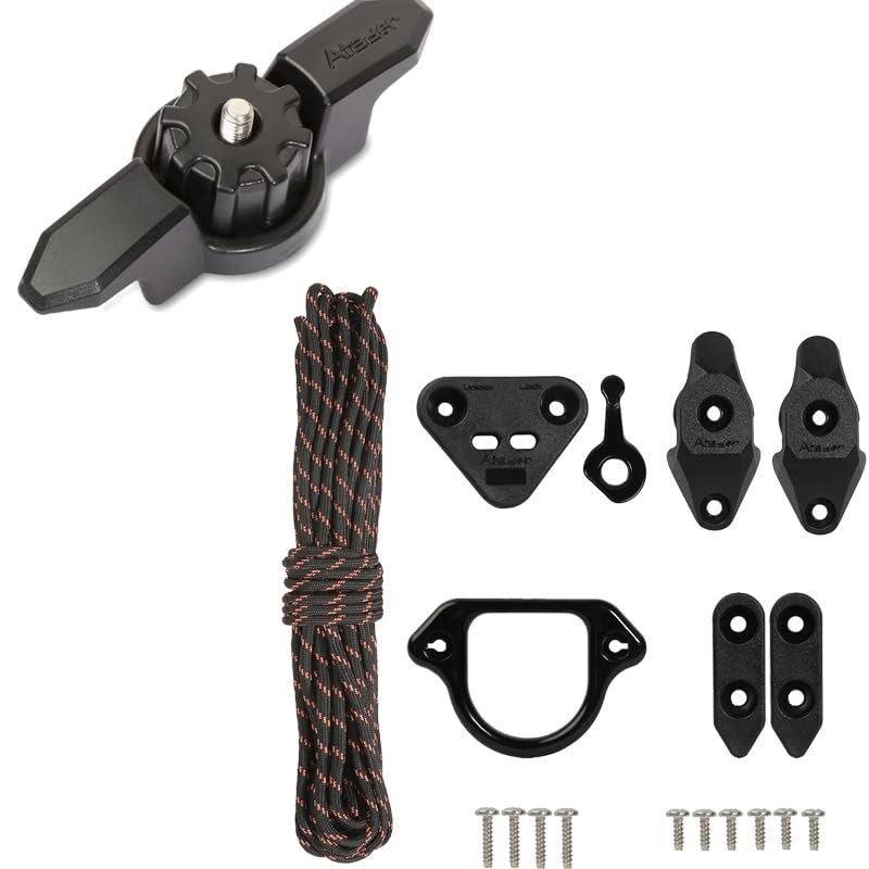 Atader Kayak Anchor Trolley Kit w/Track Mount Line Cleat, Kayak Accessories for Fishing