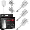 Mission Darts Force 90 | Integrated Precision Moulded Dart Flight And Shaft System, Pack of 3 Professional Highly Durable 2-In-1 Combined Dart Flights And Stems | Slim (Clear, Medium), Transparent view 1