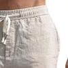 SWJGLITTR Men's Linen Gym Yoga Shorts High Waist Lightweight Workout Men Short Summer Beach Drawstring Casual Shorts (Beige,Medium) view 4