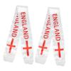 WHAMVOX 2pcs England Soccer Fans Knit Scarf for Football Games Cheering and Support for Festivals and Live Events Satin Material Comfortable Wear view 1