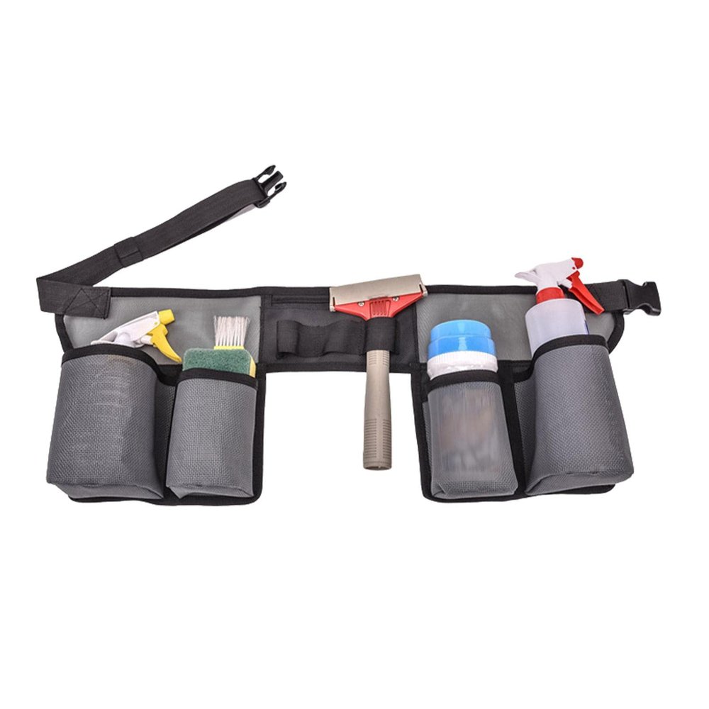 Adjustable Cleaning Bottle Holster Belt | Tool Belt With 4 Pockets,House Cleaning Supplies,Tool Storage Belt for Housekeeping Cleaning Caddy,Cleaning Supplies Waist Apron