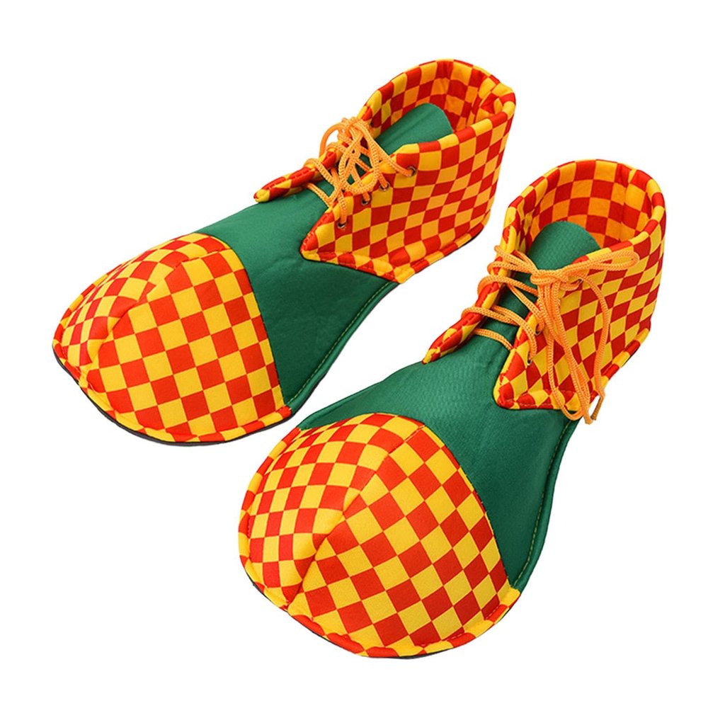 UxicRuya Clown Shoes Rainbows Shoes Carnivals Christmas Party Decorations Xmas Costume Accessories, A