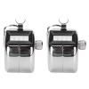 MUNEFE 2Pcs Hand Tally Coter, Metal 4 Diit Clicker Coter, Handheld Clicker Pitch Coter for Sport Row or Cotin People view 1