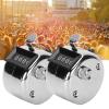 MUNEFE 2Pcs Hand Tally Coter, Metal 4 Diit Clicker Coter, Handheld Clicker Pitch Coter for Sport Row or Cotin People view 3