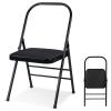 Yoga Auxiliary Chair Backless Yoga Chair - Portable Folding Chair for Flexibility and Strength Training - Non-Slip Feet Covers Included view 1