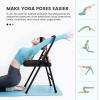 Yoga Auxiliary Chair Backless Yoga Chair - Portable Folding Chair for Flexibility and Strength Training - Non-Slip Feet Covers Included view 2
