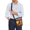 TODIYADDU Brown Horse Sunflower Messenger Bag for Women Men Small Crossbody Purse with Adjustable Strap Travel Shoulder Bag for Phone Books Passport Cards Lightweight Handbags for Friends Nice Gifts view 3