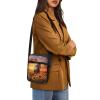 TODIYADDU Brown Horse Sunflower Messenger Bag for Women Men Small Crossbody Purse with Adjustable Strap Travel Shoulder Bag for Phone Books Passport Cards Lightweight Handbags for Friends Nice Gifts view 4