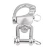 Zerone 316 Stainless Steel Jaw Swivel Snap Shackle for Sailboat Halyard Spinnaker Hook Heavy Duty with Quick Release Pin, Made of Premium 316 Stainless Steel (128mm) view 2