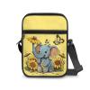 TODIYADDU Cute Elephant Messenger Bag for Women Sunflower Butterfly Shoulder Bag with Adjustable Straps Lightweight Sling Purse Chest Bag for Daily Items Portable Crossbody Phone Bag Trendy Handbags view 2