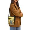 TODIYADDU Cute Elephant Messenger Bag for Women Sunflower Butterfly Shoulder Bag with Adjustable Straps Lightweight Sling Purse Chest Bag for Daily Items Portable Crossbody Phone Bag Trendy Handbags view 4