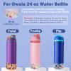 HEYSKAY 2PCS Silicone Boot for Owala Flask Water Bottle 24oz Anti-Slip Protective Sleeve for Owala Twist,FreeSip and Flip Stainless Steel Water Bottle BPA-Free Boot Bottom Base view 2
