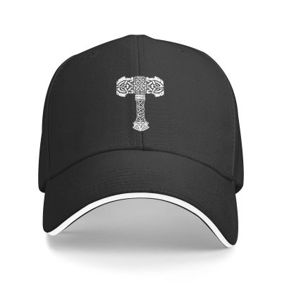GEZHONU Thors Hammers Hat Adjustable Funny Sandwich Baseball Cap Curved Visor Men Women Black