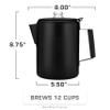 COLETTI Bozeman Black Percolator Coffee Pot  Camping Coffee Pot  Americas Sleekest Percolator  NO Aluminum or Plastic [12 cup] view 4