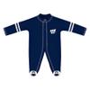 Creative Knitwear College Baby Infant Sports Shoe Footed Romper Long Sleeve- Washburn Ichabods Logo, Navy/White, Size 0-3 Months view 1