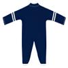 Creative Knitwear College Baby Infant Sports Shoe Footed Romper Long Sleeve- Washburn Ichabods Logo, Navy/White, Size 0-3 Months view 2