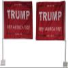 12 Pack Trump Keep America First Red 12x18 2-Sided Rough Tex Knit Nylon Car Flag view 1