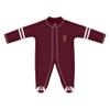 Creative Knitwear College Baby Infant Sports Shoe Footed Romper Long Sleeve- Arizona State Sun Devils Logo, Maroon/White, Size 6-9 Months view 1