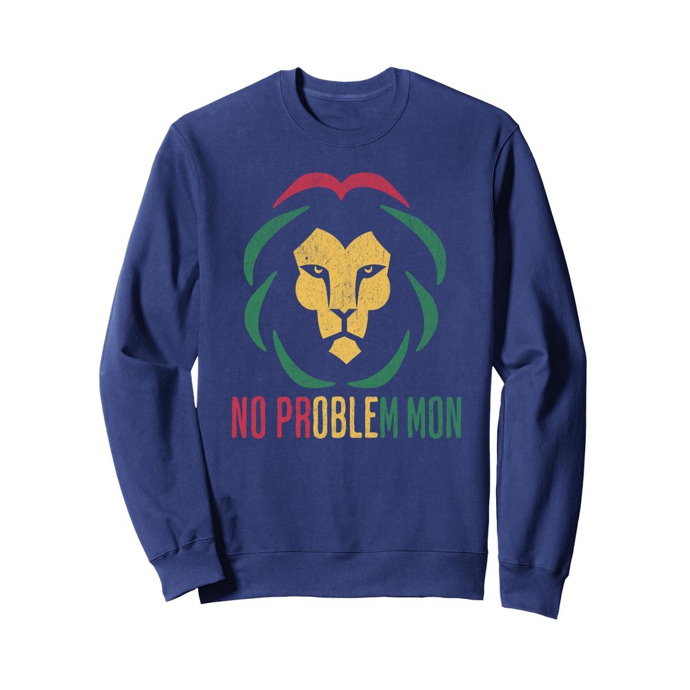 No Problem Mon Jamaica Lion Of Judah Jamaican Flag God Love Sweatshirt